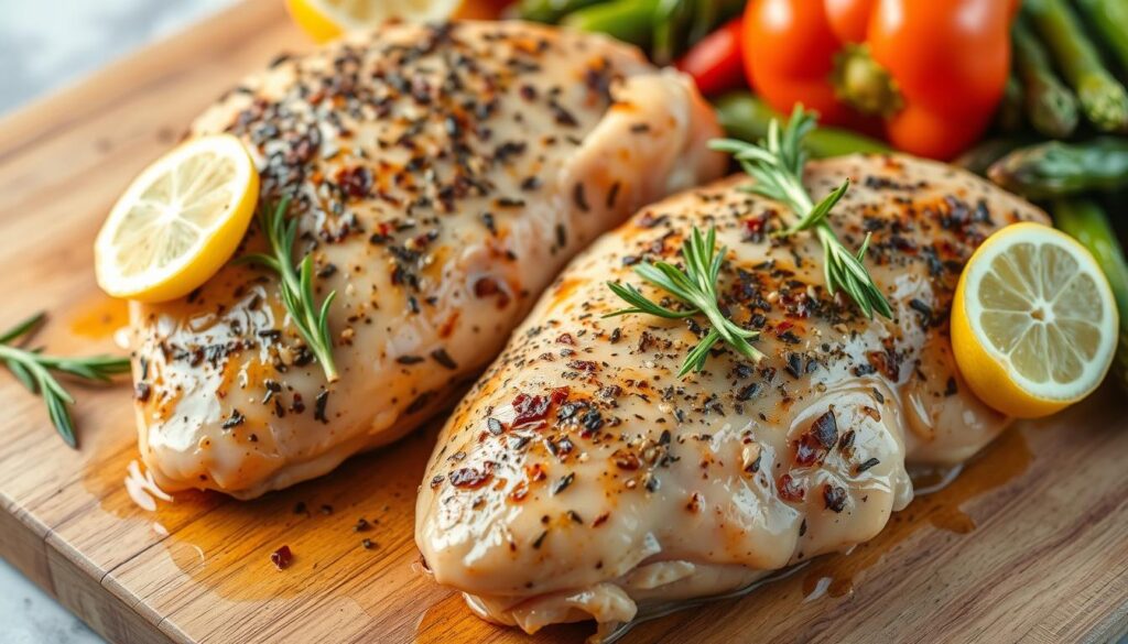 Prepared chicken breasts