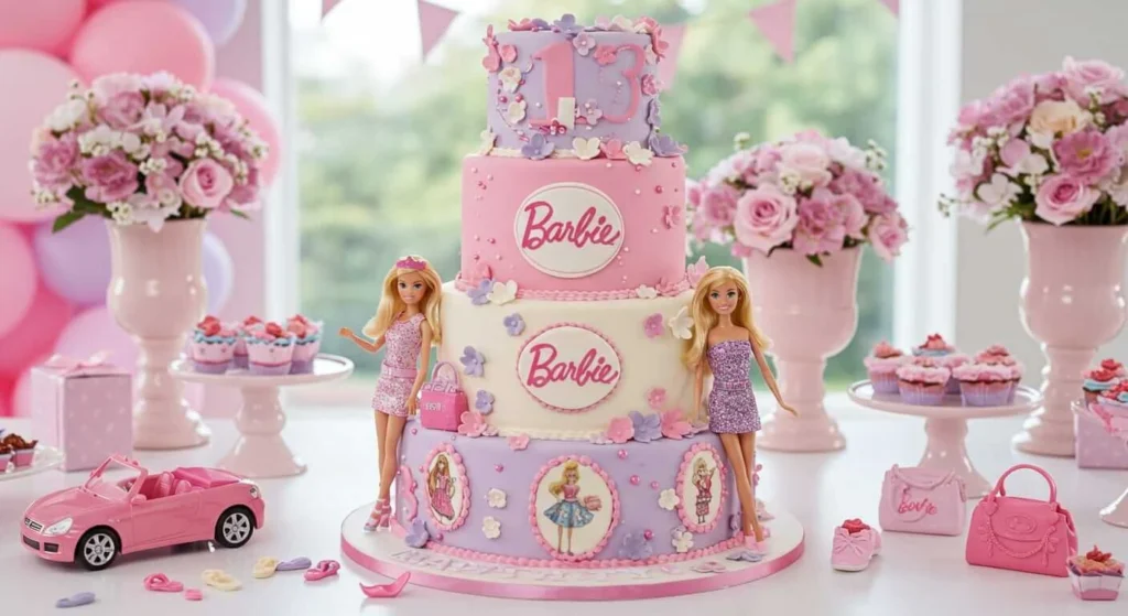 Barbie cake design for little girl birthday party