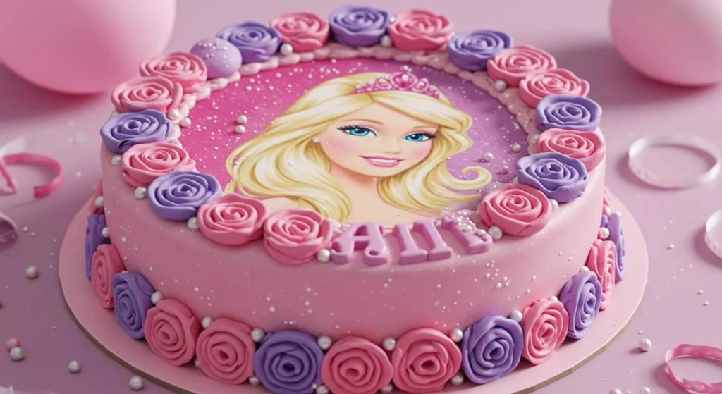 Barbie cake design for little girl birthday party