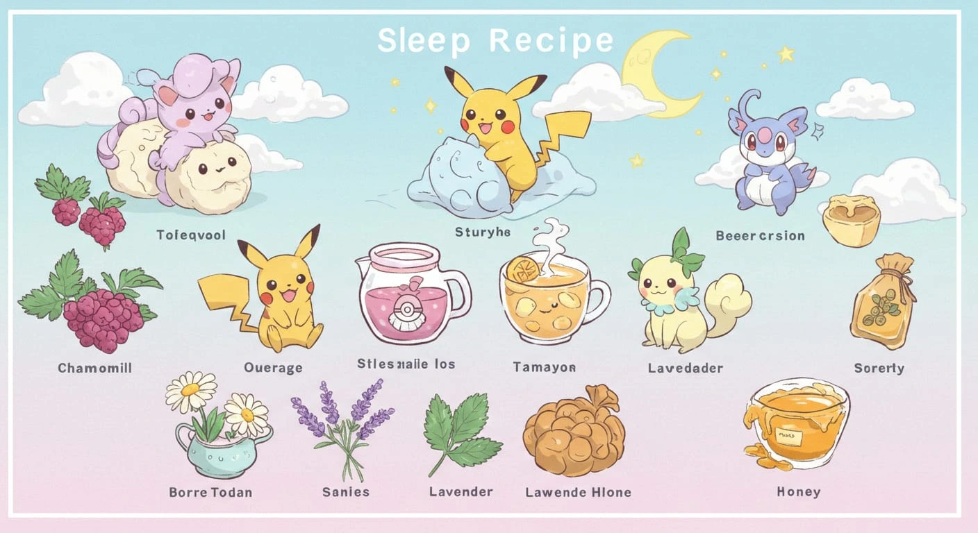 Delicious Pokémon Sleep Recipes themed recipes to help you sleep better at night